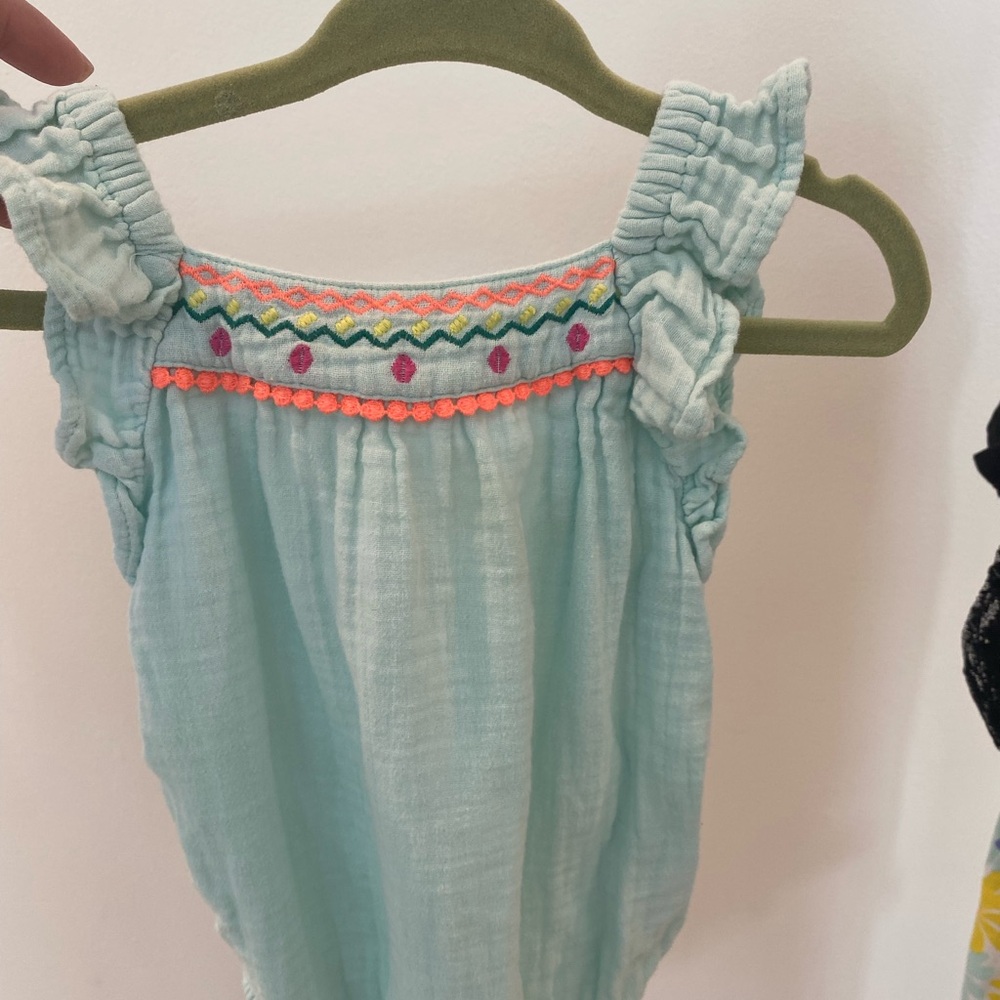 Embroidered muslin romper - BUNDLE ME!
